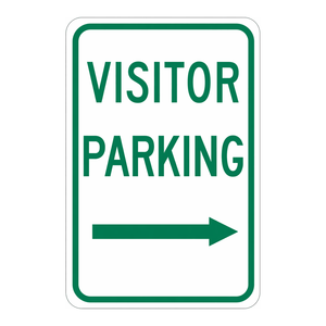 Señal de Advertencia de PVC de Alta Visibilidad y Durabilidad Brady para Guía de Estacionamiento de Visitantes en Interiores/Exteriores - Product Image 1