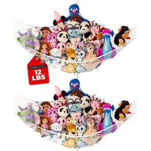 Quality Corner Hanging Organizer Toy Storage Net Kids & Teen Stuffed Animal <b>Hammock</b> Storage Made From Fishing Net Material - Product Image 1