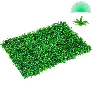 4 pannelli da parete in bosso artificiale UV, 60x40 cm, sfondo verde, finto bosso, nuovo stile 2022, pannelli e doghe da parete - Product Image 1