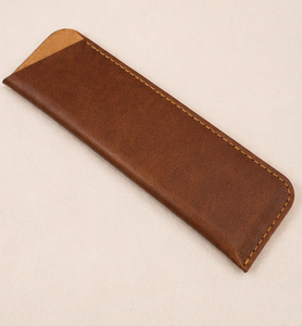 Eco Friendly Handmade Wooden Rectangle Hair Comb Fine Tooth Pocket <b>Leather</b> Sleeve Modern Sustainable Natural Grooming <b>Tool</b> Men - Product Image 2