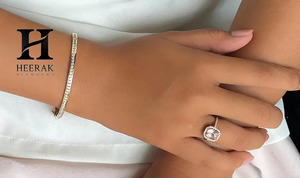 Luxury 18K <b>Gold</b> Plated Moissanite <b>Bangle</b> for Women Channel <b>Set</b> Diamond Bracelet Stackable Slim Eternity <b>Bangle</b> - Product Image 3