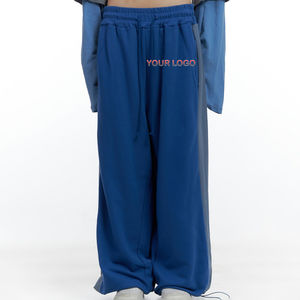 Pantalon large pour femme à prix abordable, 100 % coton respirant, impression de logo personnalisée, couleur unie, coupe ample, service OEM - Product Image 1