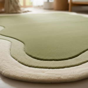 Tapis KNOT RUG en laine tuftée à la main, qualité douce, écologique, antidérapant, fait main, pour salon, enfants, hôtels, bureau - Product Image 4