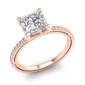 REYES – bagues de fiançailles en argent Sterling 925, faits à la main, coupe princesse, 2.14 carats, Moissanite, cadeau d'anniversaire, bijoux fins pour femmes - Product Image 2