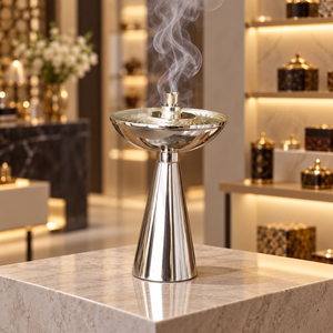 Brûleur d'encens en acier inoxydable, diffuseur d'aromathérapie, aromatique, naturel, longue durée, utilisation toute saison, design moderne - Product Image 2