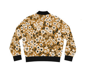 บริการ OEM เสื้อแจ็คเก็ตเบสบอลผ้าซาตินพิมพ์ลายดอกไม้สำหรับผู้ชาย เสื้อแจ็คเก็ตวิทยาลัย เสื้อแจ็คเก็ตเบสบอลปักลายตัวอักษร - Product Image 2