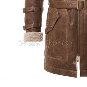 Winter <b>Jacket</b> All Weather Winter Warm Thick Sheepskin Lamb Fur Long <b>Shearling</b> Leather <b>Jacket</b> <b>Men</b> With Fur Design Comfortable - Product Image 4