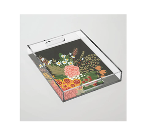 Plateau de service en acrylique à motif imprimé feuille, idéal pour le Nouvel An, pour servir pâtisseries, bonbons et chocolats - Product Image 5