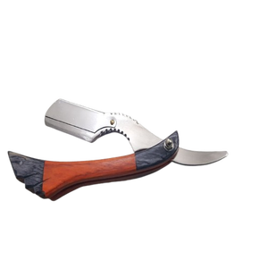 Professional Barber Salon Straight Cut Throat Wet Shaving <b>Razors</b> for <b>Men</b> Single Edge Blades Wood Handle Stainless Steel Material - Product Image 1