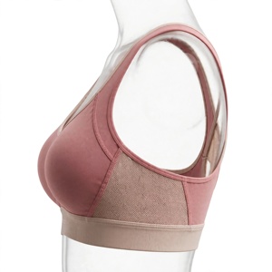 Sujetador Deportivo Rosa para Mujer, Transpirable, Tejido, con Soporte, Diseño Deportivo de Color Sólido - Product Image 4