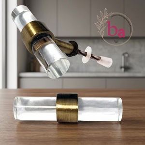 Poignées de tirage en laiton et résine transparente en forme de T, design industriel, pour extérieur, salon, hôtel, cuisine, chambre, commode - Vente chaude - Product Image 1
