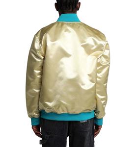 Haute qualité hommes soie Satin Polyester Varsity Baseball veste personnalisé Satin nouveauté collège sport Bomber veste soie Varsity - Product Image 2
