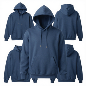 Sweat-shirt personnalisé à col rond 100% coton, coupe oversize, motif uni, sweat-shirt streetwear uni, grande taille - Product Image 1