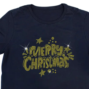 T-shirt 100% coton avec strass, manches courtes, haut scintillant, vêtements décontractés tendance, logo personnalisé, fournisseur OEM ODM - Product Image 2
