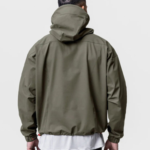 Bulk Outdoor Sportswear Athletic Jacket Supplier Low MOQ 1/4 Zip Pullover Windbreaker Tracksuit Performance Running Wear Anorak - Product Image 2