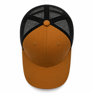 Gorras de Béisbol Trucker con Logotipo Personalizado, Nueva Llegada 2026 |   Gorra Unisex Transpirable de Lona Marrón con Malla, 6 Paneles, Ajustable, para las Cuatro Estaciones - Product Image 2