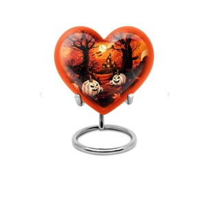 Belle urne funéraire en forme de cœur pour cendres, urne souvenir en forme de cœur avec support et boîte, petite, pour cendres humaines - Product Image 4