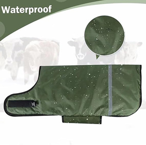 Abrigo Acolchado Impermeable de Tela Oxford Engrosada para Cabras y Ovejas, con Protección para el Vientre y el Cuello, Manta Térmica para Ganado - Product Image 4