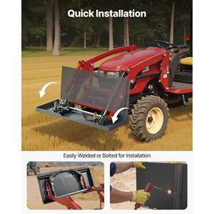 Plaque de montage universelle 1/4 pour mini-chargeuse, fixation rapide, montage facile, capacité de charge de 3000 lb, acier robuste pour mini-chargeuses Kubota - Product Image 5