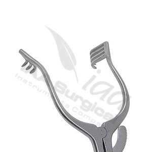 Retracteur Cérébellaire Auto-Retenu Adson en Acier Inoxydable 4x4 à Pointes Aiguisées avec Poignée Anneau et Cliquet, Certifié CE, pour Usage Médical et Chirurgical en Hôpital - Product Image 5