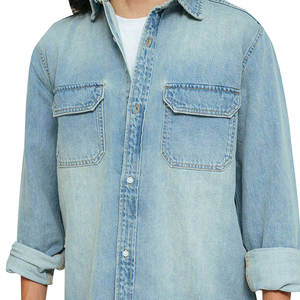 Chemise en jean sur mesure pour homme 100% coton respirant et coloris personnalisé – Artisanat de qualité supérieure - Product Image 2