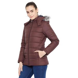 Dernière conception des femmes longue longueur hiver doudoune respirant coton remplissage Nylon bouton personnalisé imprimé Techniques vente - Product Image 1
