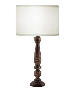 <b>Rustic</b> Wooden <b>Table</b> Lamp Fabric Empire Shade <b>Bedside</b> Desk Light Decorative Home Decor - Product Image 2
