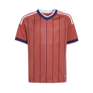 <b>Boys</b> Red Striped Soccer Jersey V-Neck Short Sleeve Breathable Mesh 100% Polyester All Seasons Apparel - Product Image 1