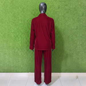 Camisón de Algodón 100% para Mujer, Tallas Grandes, Transpirable, Personalizado al por Mayor, con Cuello de Abrigo y Pantalón Corto de Seda Suave - Product Image 2