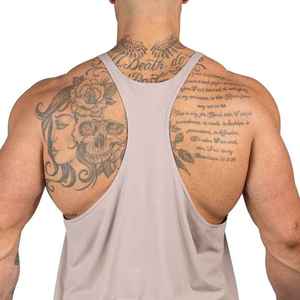 2026 New Custom Trendy Casual Workout Stringer Breathable Cotton Polyester Best Design Men's Tank Tops - Product Image 5