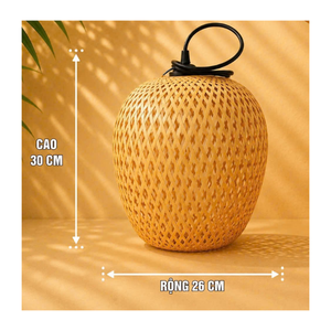 Lampe suspendue en rotin naturel bohème, lampe suspendue tissée à la main, luminaire de plafond rustique, fabricant OEM ODM sur mesure - Product Image 5