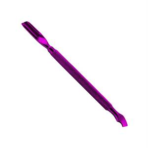 Pousse-ongles double face en acier inoxydable pour manucure avec poignée texturée et design à double tête - Product Image 3