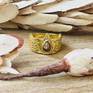 New Arrival Amethyst <b>Statement</b> <b>Ring</b> Ethnic Boho Brass Jewelry For Women Gold Plated <b>Statement</b> <b>Ring</b> Fashionable Wholesale <b>Ring</b> - Product Image 1