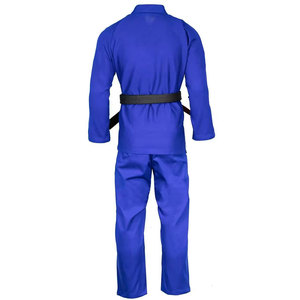 Kimono de BJJ Negro, Uniforme Unisex de Corte Regular, 100% Poliéster de Secado Rápido, Ropa de Artes Marciales para Adultos con Detalles en Verde Azulado - Product Image 3