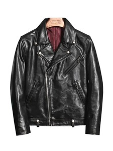 Chaqueta de Motociclista Clásica de Cuero Encerado para Hombre - Product Image 1