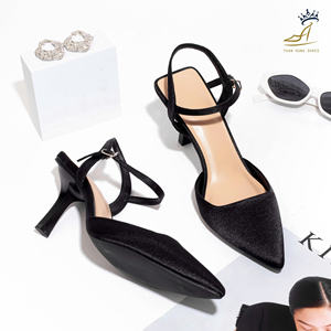 Zapatos de Tacón Alto con Punta Cerrada y Tira Trasera de Tweed Elegantes para Mujer, los Más Vendidos – Proveedor de Fábrica ODM/OEM Vietnam - Product Image 2