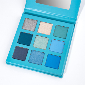 Paleta de Sombras de Ojos Azules de 9 Tonos, Sombras de Ojos Pigmentadas en Tonos Fríos Mate y Brillantes para Looks Atrevidos - Product Image 3