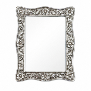 Antique <b>Silver</b> <b>Wall</b> <b>Mirror</b> Wholesale Embossed Metal <b>Mirror</b> Frame Luxury Baroque Decorative <b>Mirror</b> For Hotel Home <b>Wall</b> Decor - Product Image 1