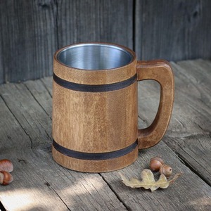 Taza de Madera Clásica Hecha a Mano para el Hogar, Oficina, Hotel, Taza de Cerveza de Madera, Taza de Té con la Mejor Calidad, Mayorista de la India - Product Image 1