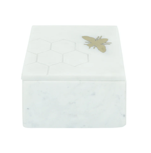 Caja de Joyería de Mármol de Diseño Exclusivo con Tapa y Asa de Latón, Porta Joyas Cuadrado con Tapa, Regalo de Boda o Cumpleaños - Product Image 5