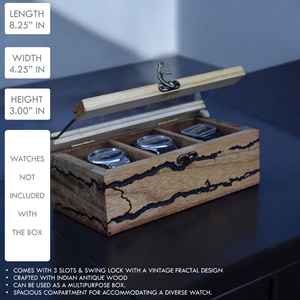 Caja de Madera para Exhibir Relojes y Joyas, Organizador de Relojes de Madera con Diseño Premium por AYAANS - Product Image 5