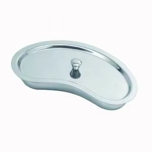 Bac réniforme premium avec couvercle en acier inoxydable de qualité chirurgicale, bassin anti-émése de 8 pouces avec couvercle sécurisé pour usage hospitalier et clinique - Product Image 4