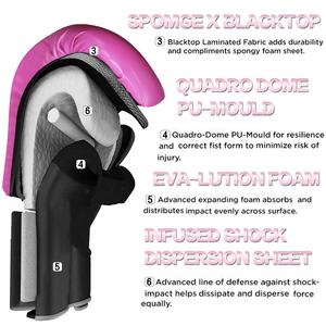 Gants de boxe en cuir PU rose avec fermeture à scratch, respirants, imperméables, couleurs personnalisables, équipement d'entraînement unisexe pour la boxe - Product Image 4