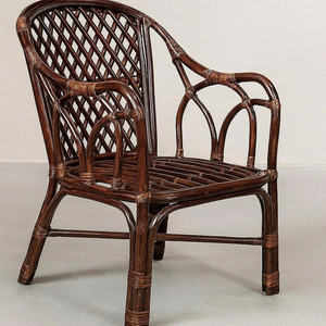 Traditional rattan garden <b>chair</b>, high-quality outdoor bamboo stack <b>arm</b> <b>chair</b> for living room or home <b>office</b>. - Product Image 4
