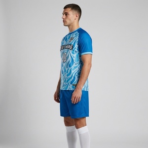 Uniforme de Fútbol Unisex de Primera Calidad para Adultos, 100% Poliéster, Tela Transpirable, Personalizable con Nombre de Equipo, Cuello Redondo, Transferencia Térmica - Product Image 2