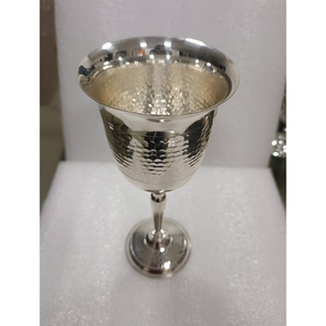 Copa de Vino Kiddush Judaica de Metal Hecha a Mano, Elegante y de Lujo, con Acabado en Plata de Ley |   Opción de Logotipo Personalizado, Duradero y Ecológico para - Product Image 2