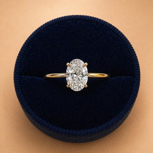 Anillo de Compromiso con Diamante de Corte Ovalado Certificado por IGI de Afar Jewels, Oro de 14K, Joyería Solitaria para Aniversario de Bodas para Mujer - Product Image 1