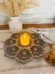 Support de lampe T en bois de bambou écologique Décoration de Noël durable faite à la main Design moderne pour salles de méditation Yoga Wellness - Product Image 5