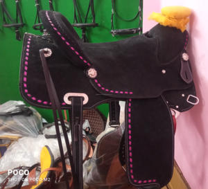 Fait à la main classique qualité Wade arbre cuir marron Roping Western cheval selle plaisir Trail baril selle Tack ensemble - Product Image 2