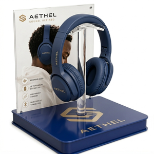 Custom Acrylic Headphone Display Stand <b>Desktop</b> Vertical Adjustable Height Plastic <b>Shelf</b> Modern Retail for - Product Image 1